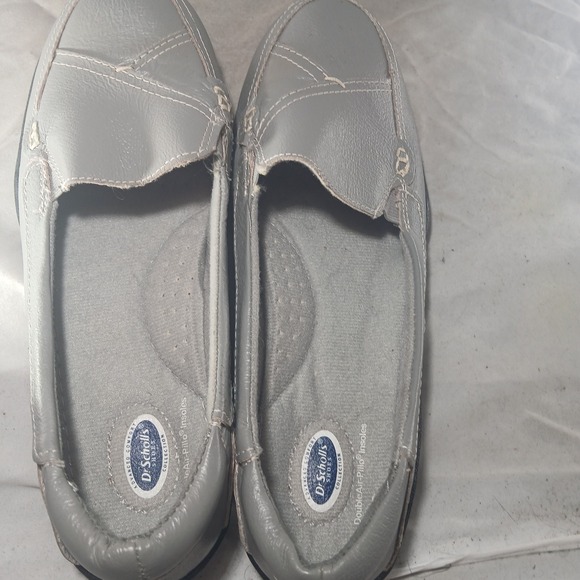 Dr Scholls Womens Gray Leather Loafers EB6-06 Comfort Slip On Shoes 8.5W - Picture 6 of 9